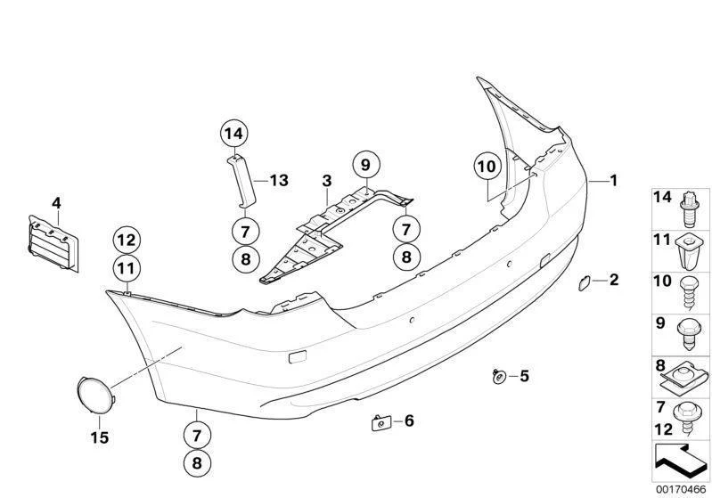 BMW Genuine Rear Towing Eye Flap Trim Cover Primed - Image 2